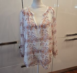 NWT Roberta Roller Rabbit Lucy Cotton Gauzy Elephant Blouse Lilac Large